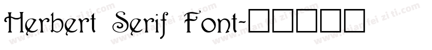 Herbert Serif Font字体转换